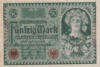 Germany, 50 Mark, 1920, UNC, p68