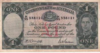 Australia, 1 Pound, 1942, XF, p26b