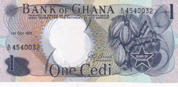 Ghana, 1 Cedi, 1971, UNC, p10d