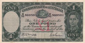 Australia, 1 Pound, 1942, XF(-), ... 