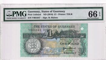Guernsey, 1 Pound, 2016, UNC, p62