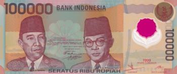 Indonesia, 100.000 Rupiah, 1999, ... 