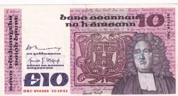 Ireland, 10 Pounds, 1981, AUNC, ... 