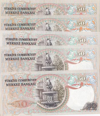 Turkey, 50 Lira, 1976-1983, UNC, p187Aa / ... 