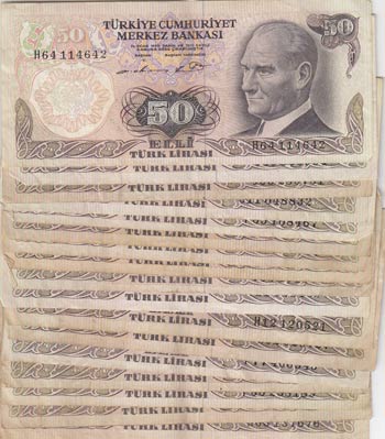 Turkey, 50 Lira, ... 