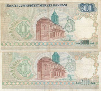 Turkey, 5.000 Lira, 1981, XF, P196a, (Total ... 