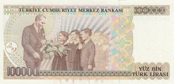 Turkey, 100.000 Lira, 1991, UNC, p205a