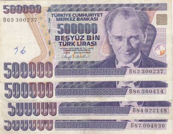 Turkey, 500.000 Lİra, ... 