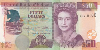 Belize, 50 Dollars, ... 