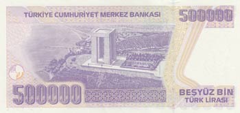 Turkey, 500.000 Lira, 1997, UNC, p212, K01