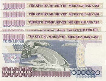 Turkey, 1.000.000 Lira, 1995, AUNC (+), ... 