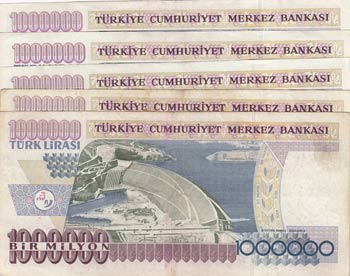 Turkey, 1.000.000 Lira, 1995,  XF, p209a, ... 