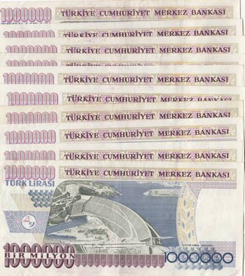 Turkey, 1.000.000 Lİra, 1995, XF (+) / ... 
