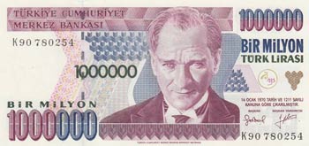 Turkey, 1.000.000 Lira, ... 