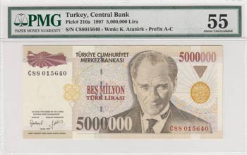 Turkey, 5.000.000 Lira, ... 