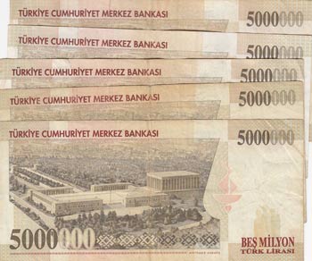 Turkey, 5.000.000 Lİra, 1997, VF / XF, ... 