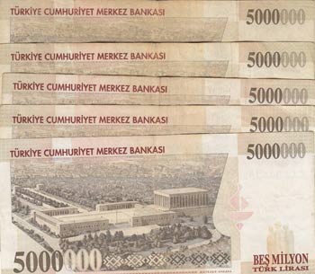 Turkey, 5.000.000 Lİra, 1997, VF, p210a, ... 