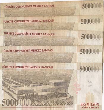 Turkey, 5.000.000 Lİra, 1997, VF / XF, ... 