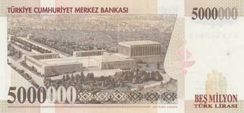 Turkey, 5.000.000 Lira, 1997, UNC, p210b