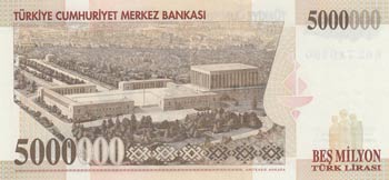 Turkey, 5.000.000 Lira, 1997, UNC, p210b