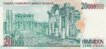 Turkey, 20.000.000 Lira, 2001, UNC, p215