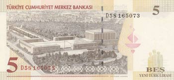 Turkey, 5 New Turkish Lira, 2005, UNC, p217