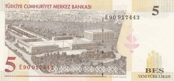 Turkey, 5 New Turkish Lira, 2005, UNC, p217, ... 