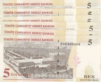 Turkey, 5 New Turkish Lira, 2005, UNC, p217, ... 