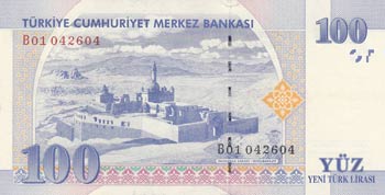 Turkey, 100 New Lira, 2005, UNC, p221, B01
