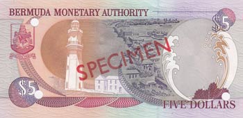 Bermuda, 5 Dollars, 2000, UNC, p51s, SPECIMEN