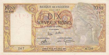 Algeria, 10 New Francs, 1959, XF, p119