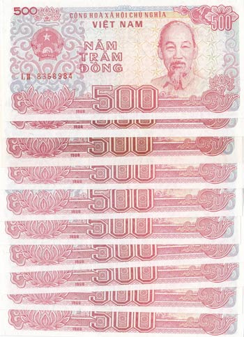 Vietnam, 500 Dong, 1988, ... 