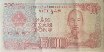 Vietnam, 500 Dong, 1988, UNC, p101, BUNDLE