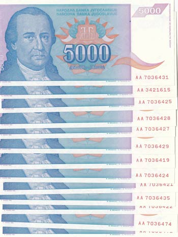 Yugoslavia, 5000 Dinara, ... 