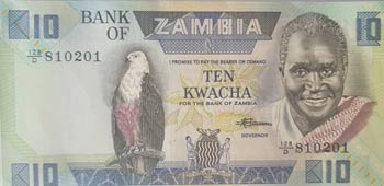 Zambia, 10 Kwacha, 1986-1988, UNC, p26e, ... 