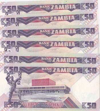 Zambia, 50 Kwacha, 1986-1988, UNC, p28, ... 