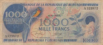 Burundi, 1000 Francs, ... 