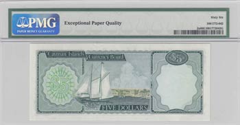 Cayman Islands, 5 dollars, 1972, UNC, p2a