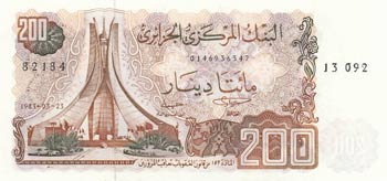 Algeria, 200 Dinars, ... 
