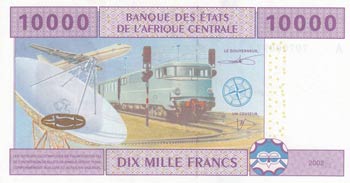 Central African States, 10.000 Francs, 2002, ... 