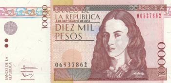 CoLombia, 10.000 Pesos, ... 