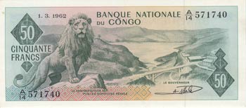 Congo, 50 Francs, 1962, ... 