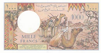 Djibouti, 1000 Francs, 1988, UNC, p37b