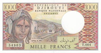 Djibouti, 1000 Francs, ... 
