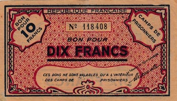 Algeria and Tunisia, 10 Francs, 1945, VF
