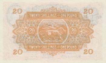 East Africa, 20 Shillings or 1 Pound, 1955, ... 