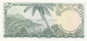 East Caribbean, 5 Dollars, 1974, UNC, p14h