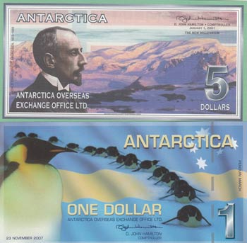 Antarctica, 1 Dollar and ... 
