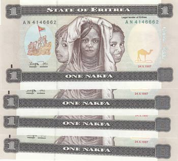 Eritrea, 1 Nakfa, 1997, ... 