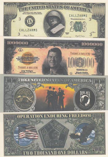 United States Of America fantasy banknotes ... 